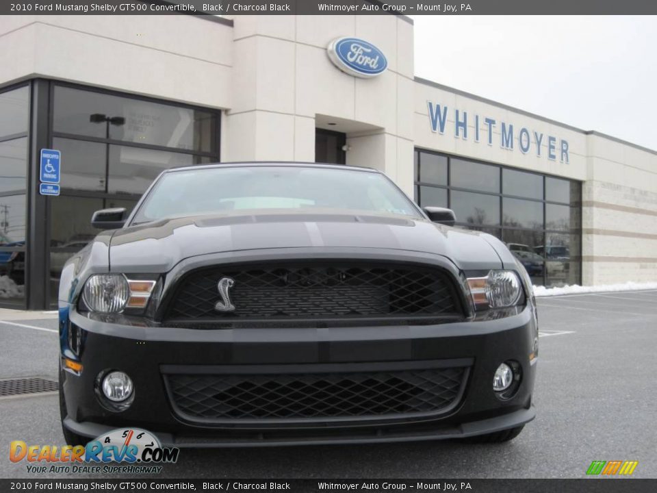 2010 Ford Mustang Shelby GT500 Convertible Black / Charcoal Black Photo #1