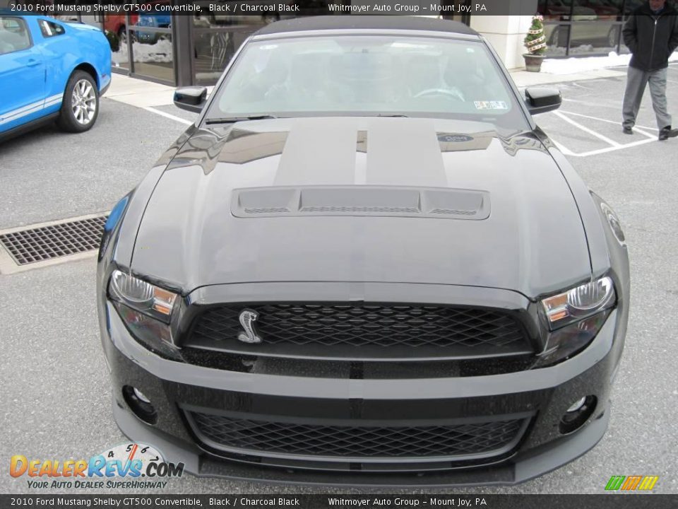 2010 Ford Mustang Shelby GT500 Convertible Black / Charcoal Black Photo #2