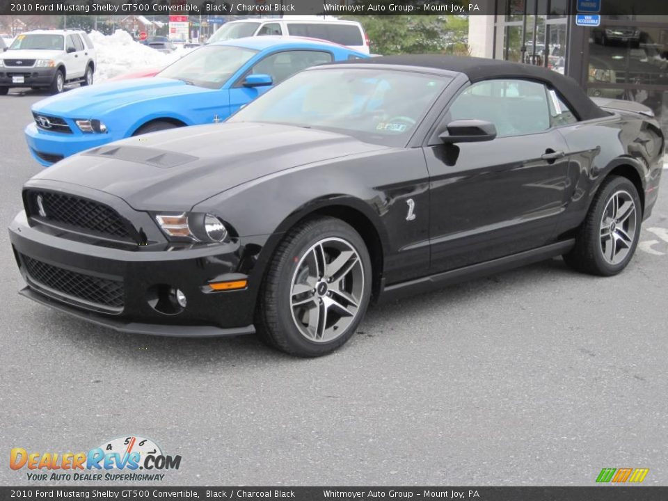 2010 Ford Mustang Shelby GT500 Convertible Black / Charcoal Black Photo #3