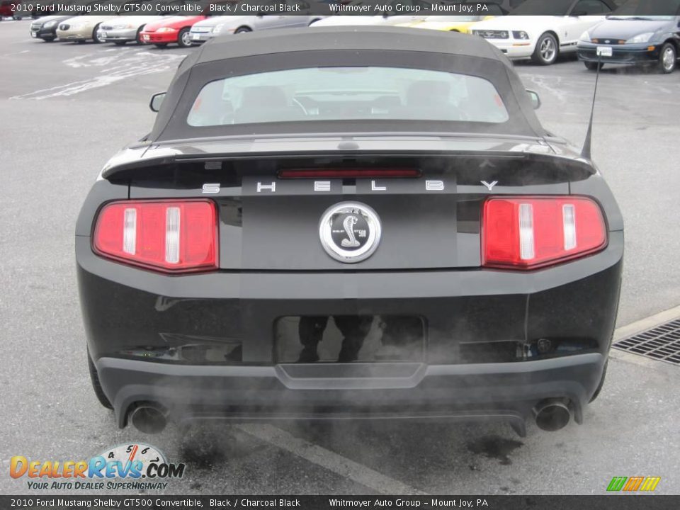 2010 Ford Mustang Shelby GT500 Convertible Black / Charcoal Black Photo #5