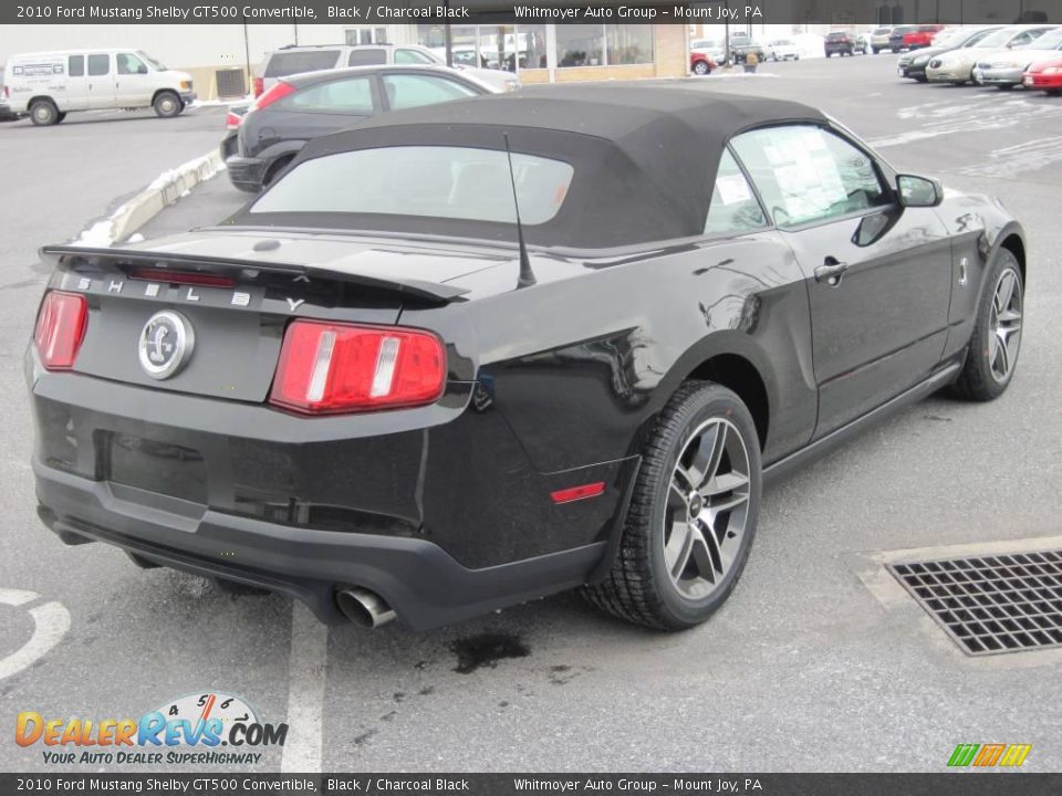 2010 Ford Mustang Shelby GT500 Convertible Black / Charcoal Black Photo #8