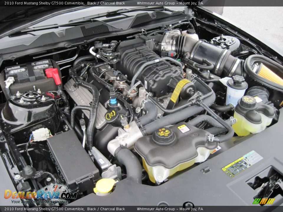 2010 Ford Mustang Shelby GT500 Convertible Black / Charcoal Black Photo #18