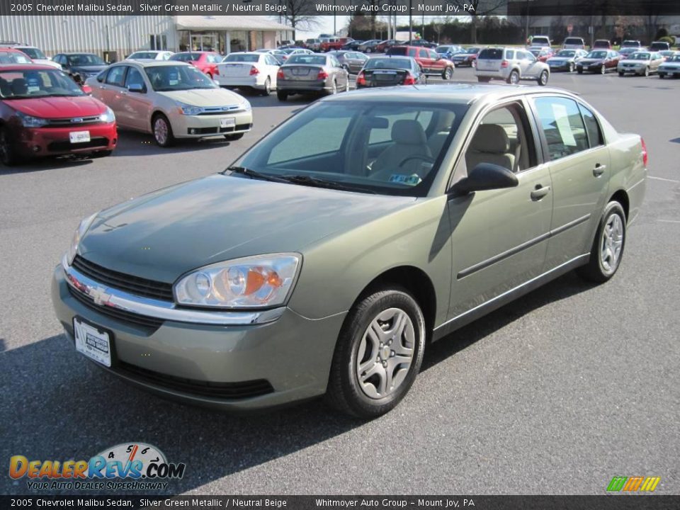 2005 Chevrolet Malibu Sedan Silver Green Metallic / Neutral Beige Photo #3