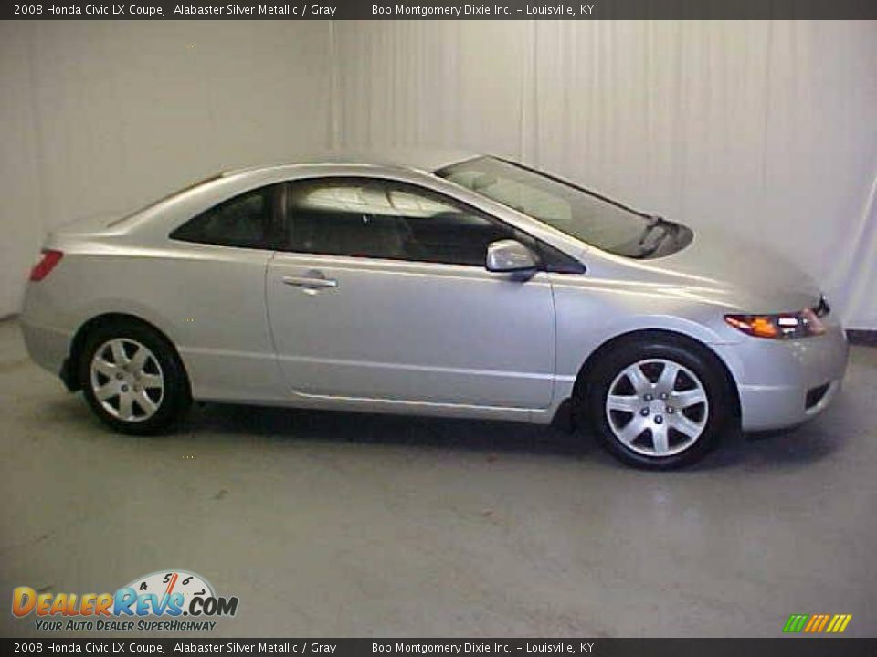 2008 Honda Civic LX Coupe Alabaster Silver Metallic / Gray Photo #1