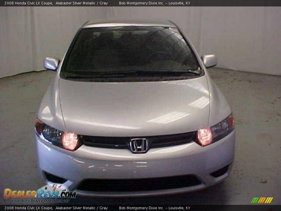 2008 Honda Civic LX Coupe Alabaster Silver Metallic / Gray Photo #3