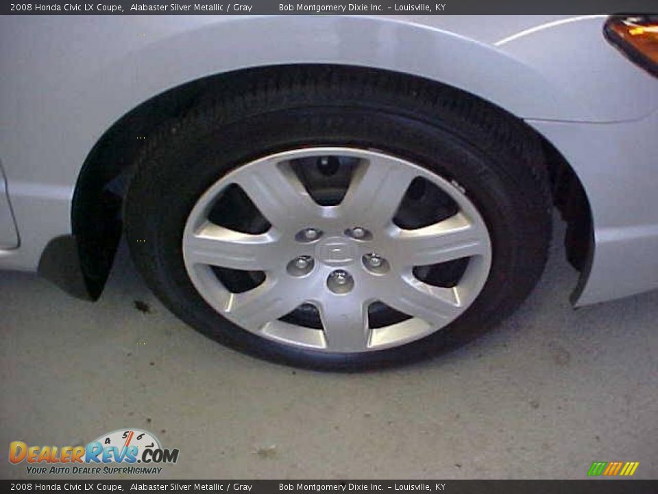 2008 Honda Civic LX Coupe Alabaster Silver Metallic / Gray Photo #4