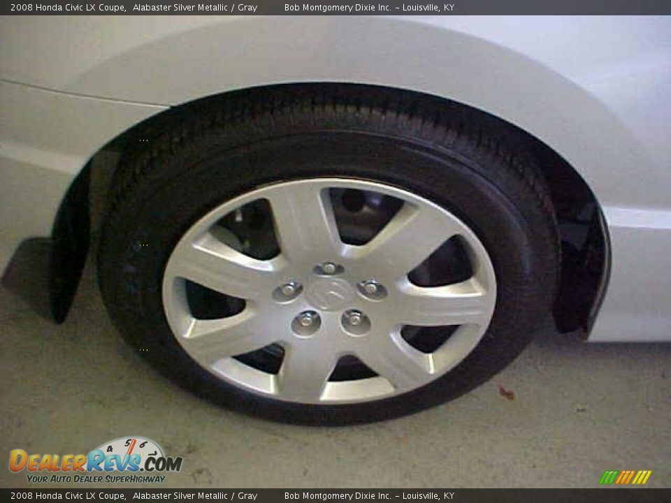 2008 Honda Civic LX Coupe Alabaster Silver Metallic / Gray Photo #5