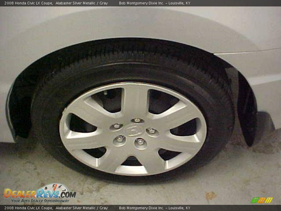 2008 Honda Civic LX Coupe Alabaster Silver Metallic / Gray Photo #6