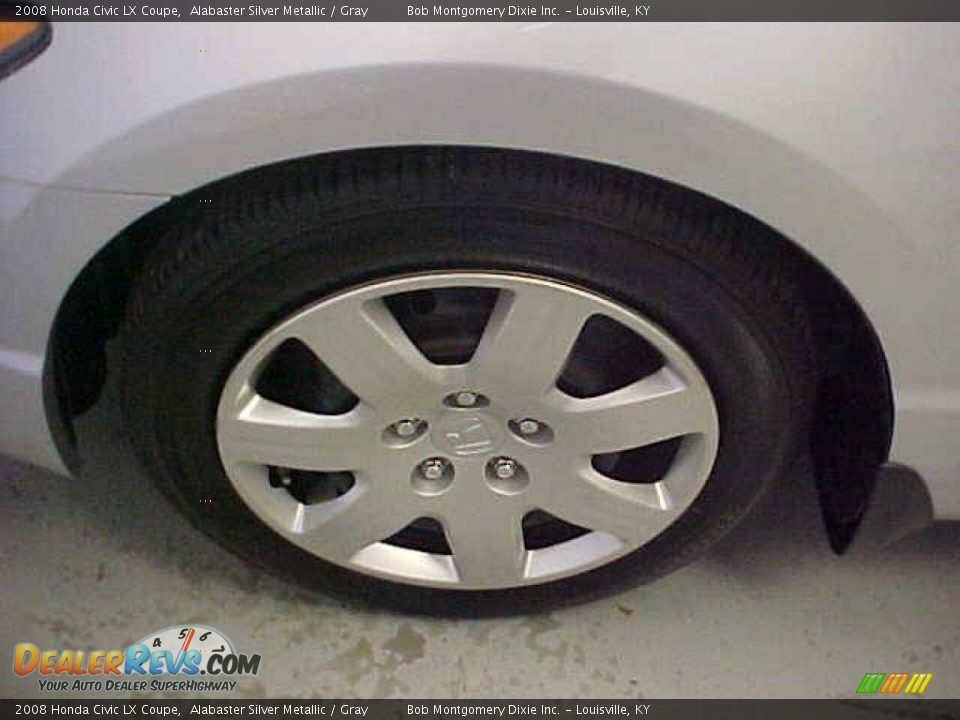 2008 Honda Civic LX Coupe Alabaster Silver Metallic / Gray Photo #7