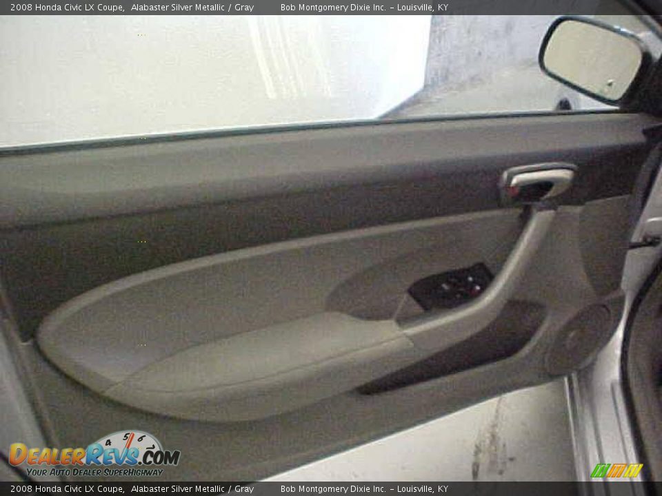 2008 Honda Civic LX Coupe Alabaster Silver Metallic / Gray Photo #8