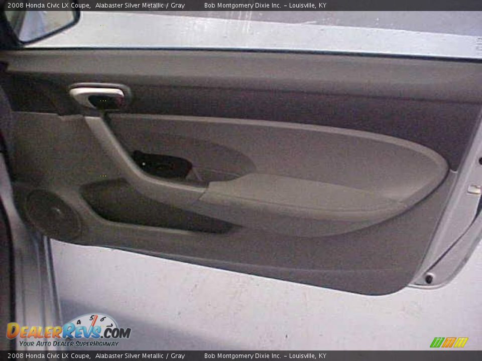 2008 Honda Civic LX Coupe Alabaster Silver Metallic / Gray Photo #11