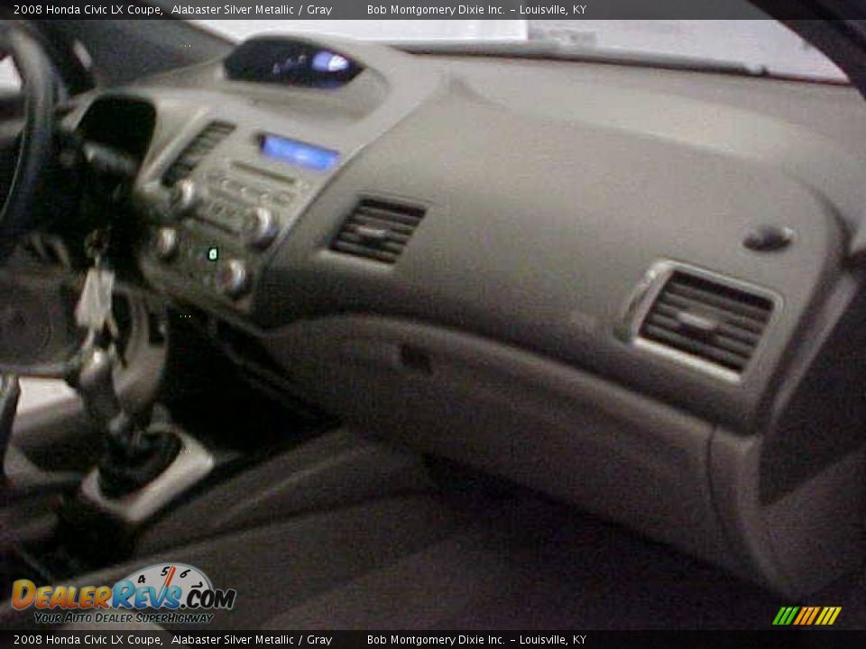 2008 Honda Civic LX Coupe Alabaster Silver Metallic / Gray Photo #12