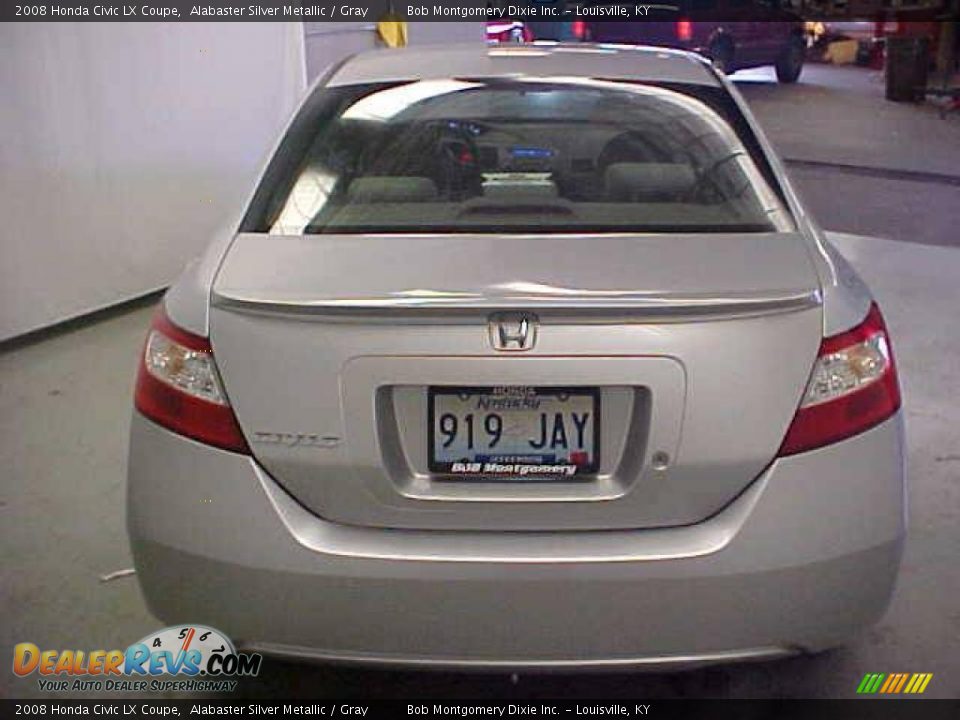 2008 Honda Civic LX Coupe Alabaster Silver Metallic / Gray Photo #15