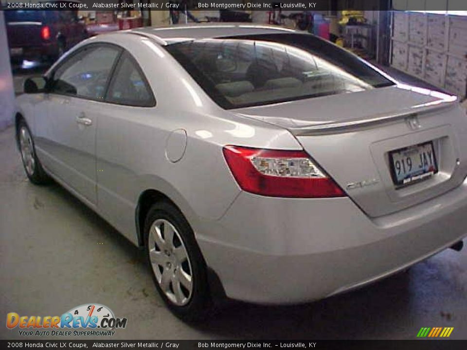 2008 Honda Civic LX Coupe Alabaster Silver Metallic / Gray Photo #16