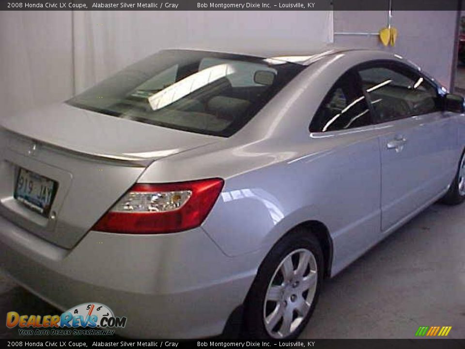 2008 Honda Civic LX Coupe Alabaster Silver Metallic / Gray Photo #17