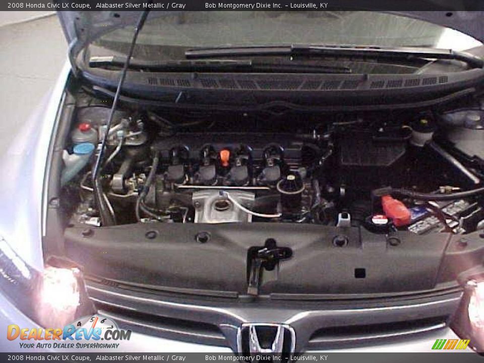 2008 Honda Civic LX Coupe Alabaster Silver Metallic / Gray Photo #18