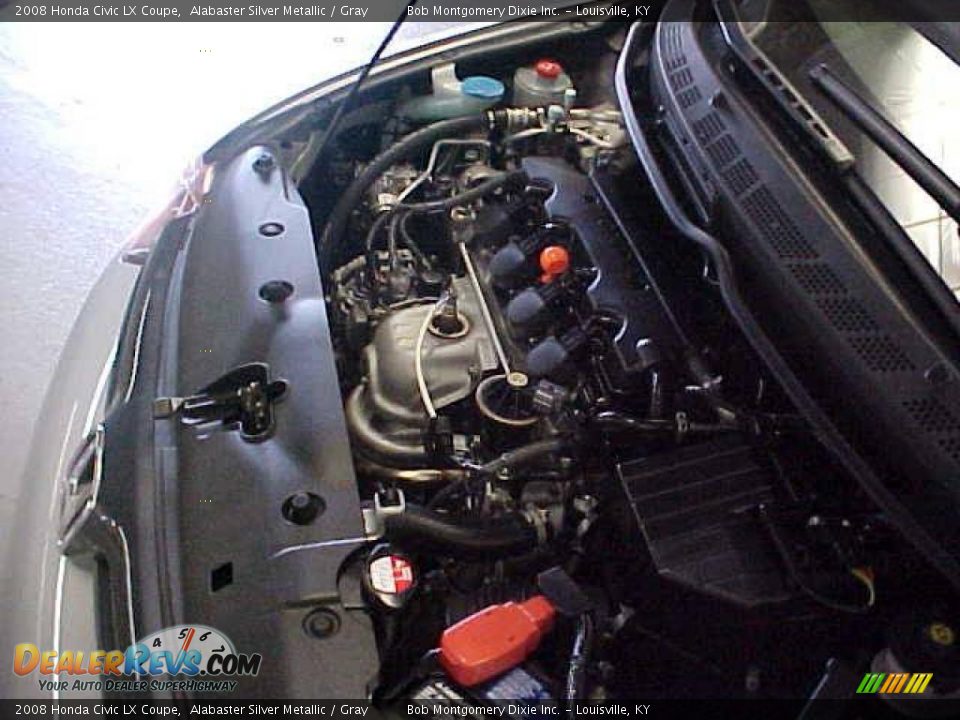 2008 Honda Civic LX Coupe Alabaster Silver Metallic / Gray Photo #19