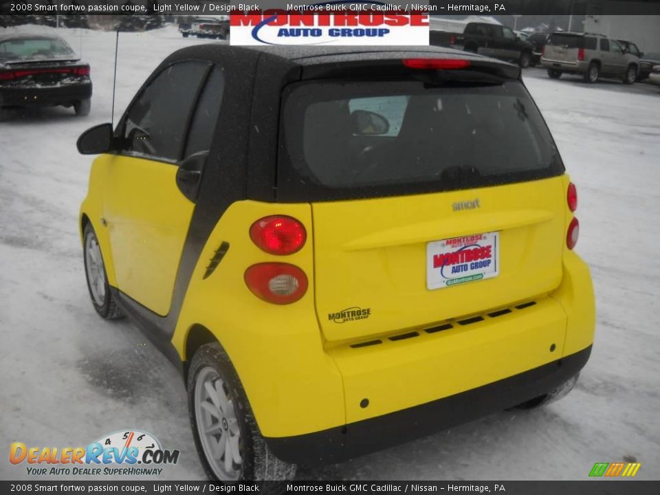2008 Smart fortwo passion coupe Light Yellow / Design Black Photo #5