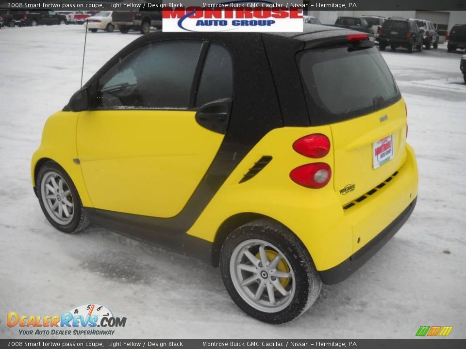 2008 Smart fortwo passion coupe Light Yellow / Design Black Photo #6