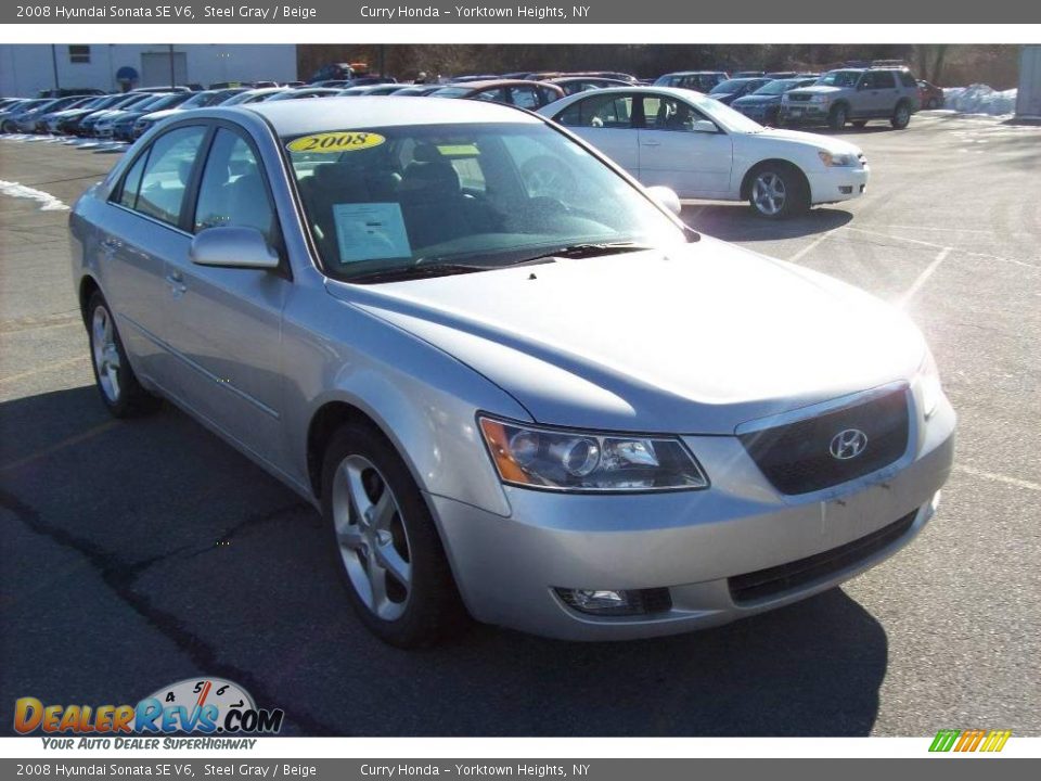 2008 Hyundai Sonata SE V6 Steel Gray / Beige Photo #1