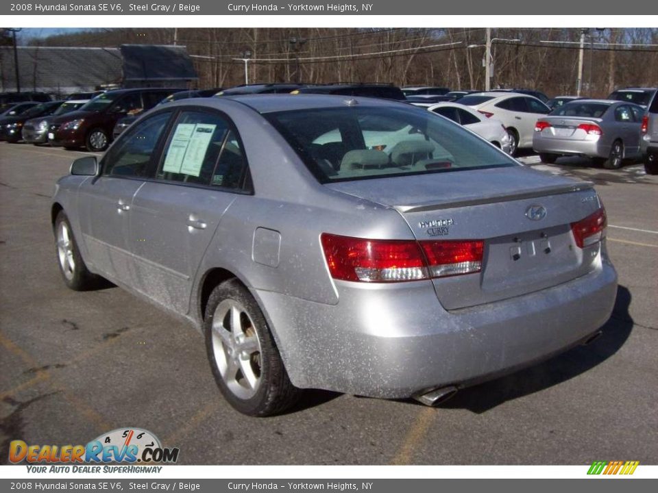 2008 Hyundai Sonata SE V6 Steel Gray / Beige Photo #2