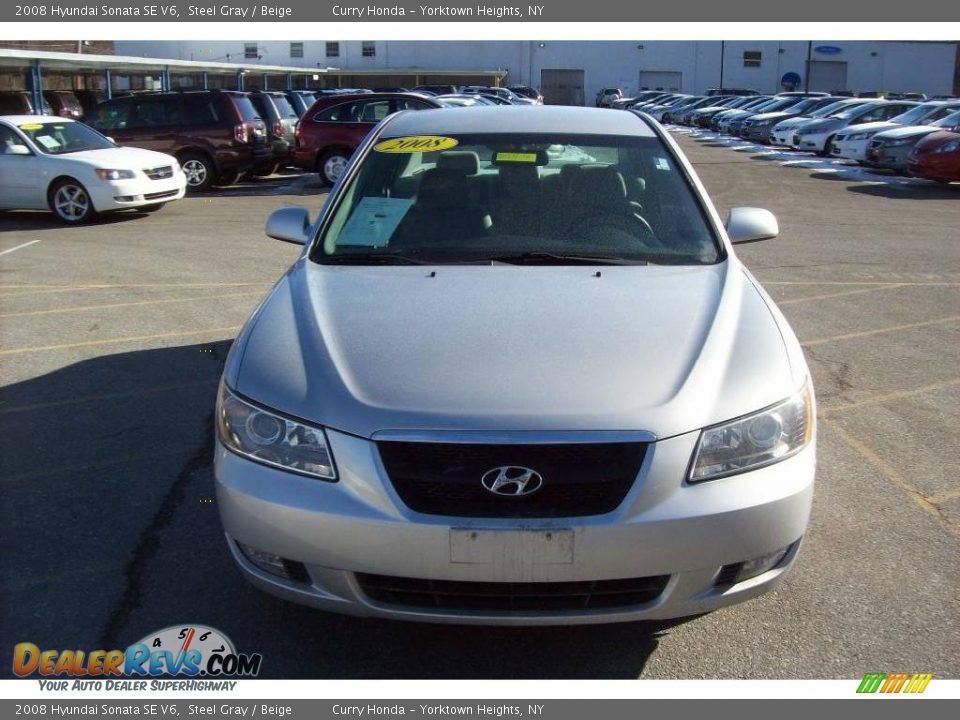 2008 Hyundai Sonata SE V6 Steel Gray / Beige Photo #3