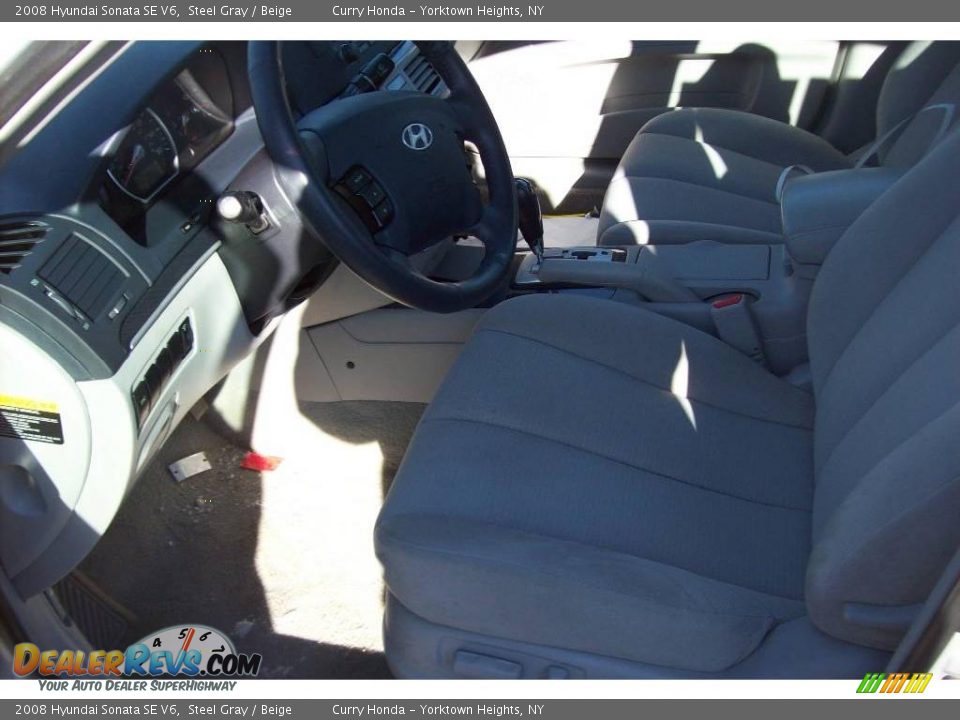 2008 Hyundai Sonata SE V6 Steel Gray / Beige Photo #6