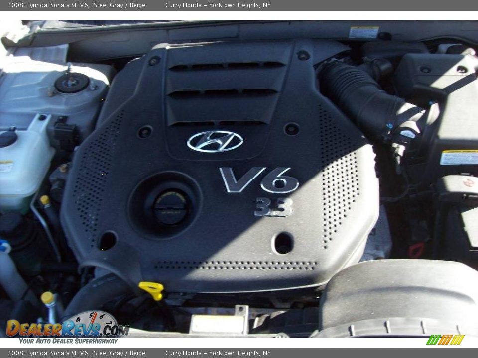 2008 Hyundai Sonata SE V6 Steel Gray / Beige Photo #8