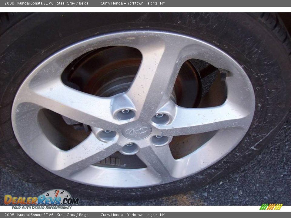 2008 Hyundai Sonata SE V6 Steel Gray / Beige Photo #9