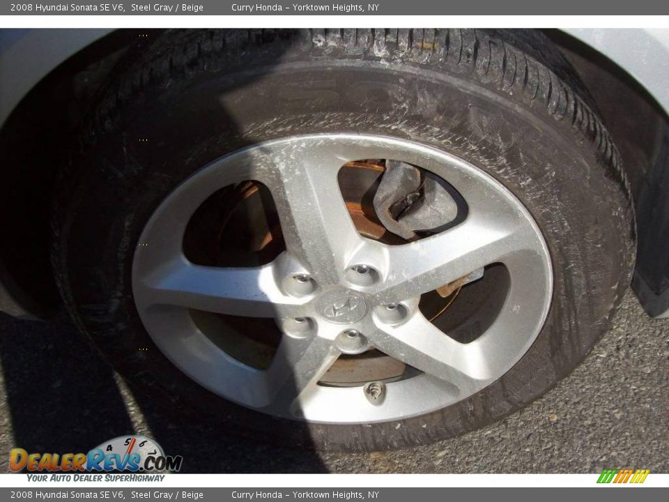 2008 Hyundai Sonata SE V6 Steel Gray / Beige Photo #11