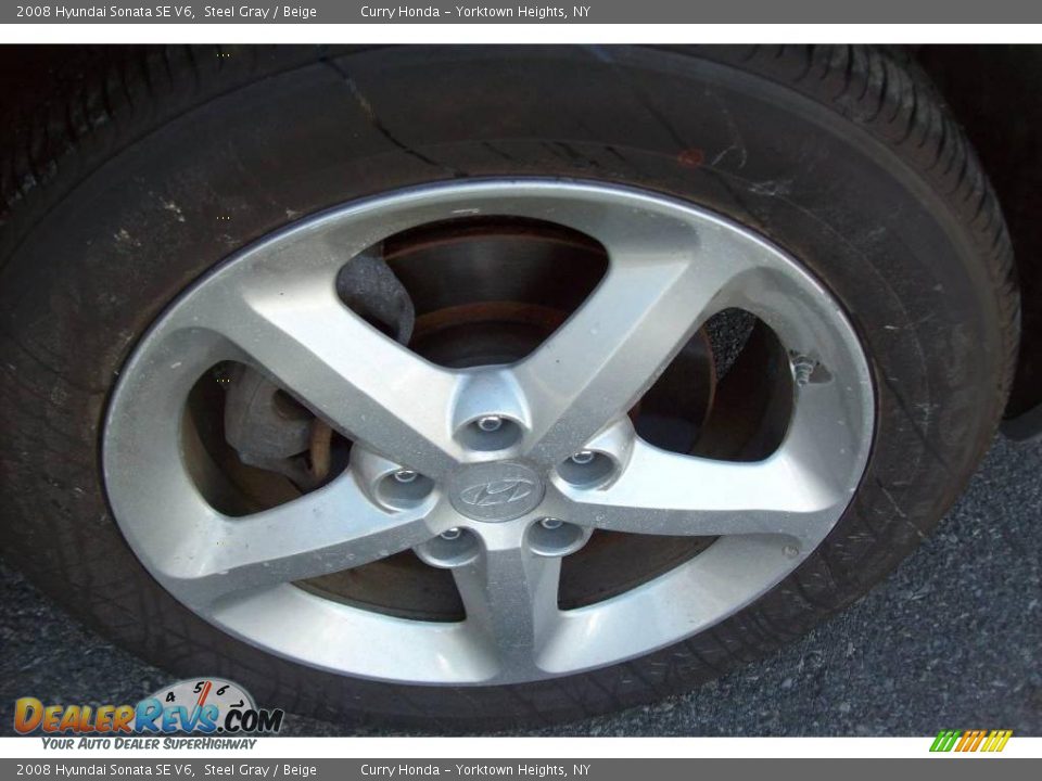 2008 Hyundai Sonata SE V6 Steel Gray / Beige Photo #12