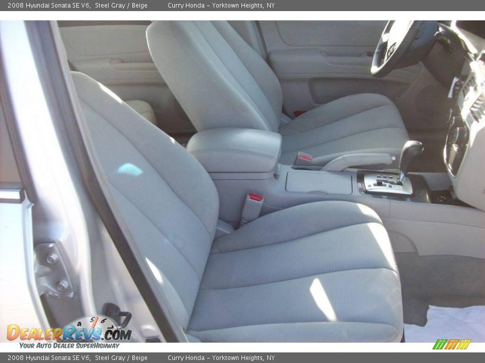 2008 Hyundai Sonata SE V6 Steel Gray / Beige Photo #13