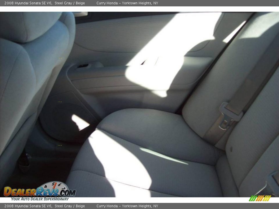 2008 Hyundai Sonata SE V6 Steel Gray / Beige Photo #14