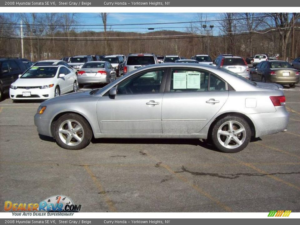 2008 Hyundai Sonata SE V6 Steel Gray / Beige Photo #19