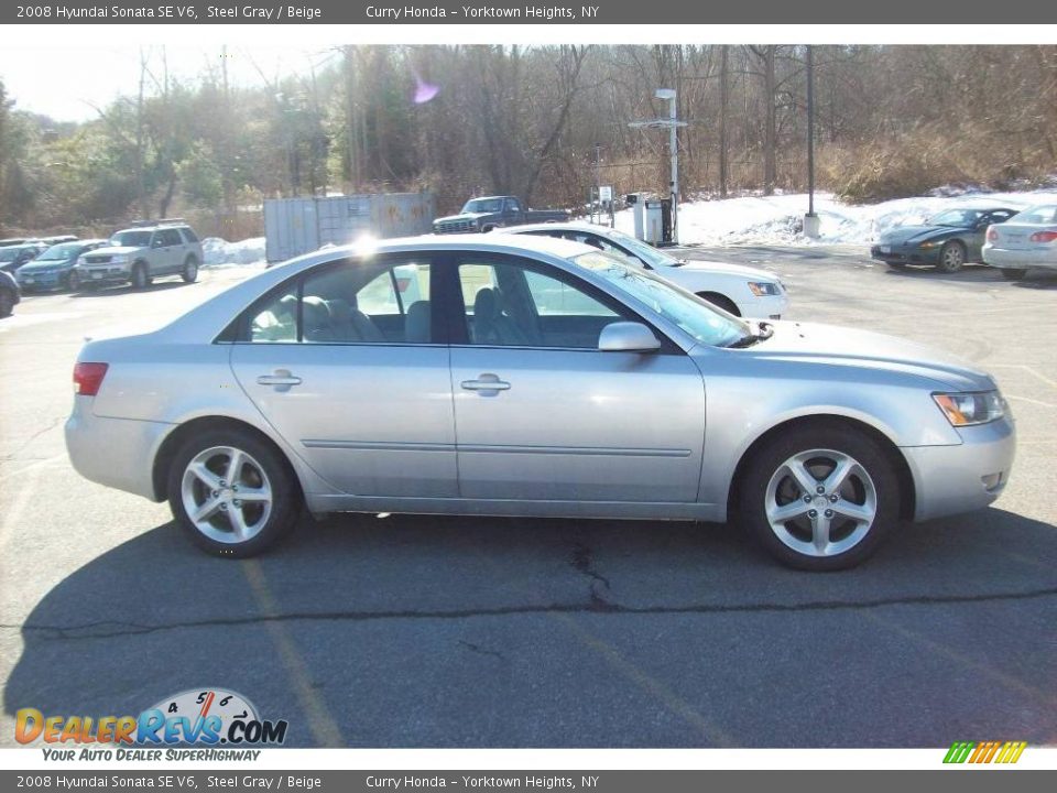 2008 Hyundai Sonata SE V6 Steel Gray / Beige Photo #20