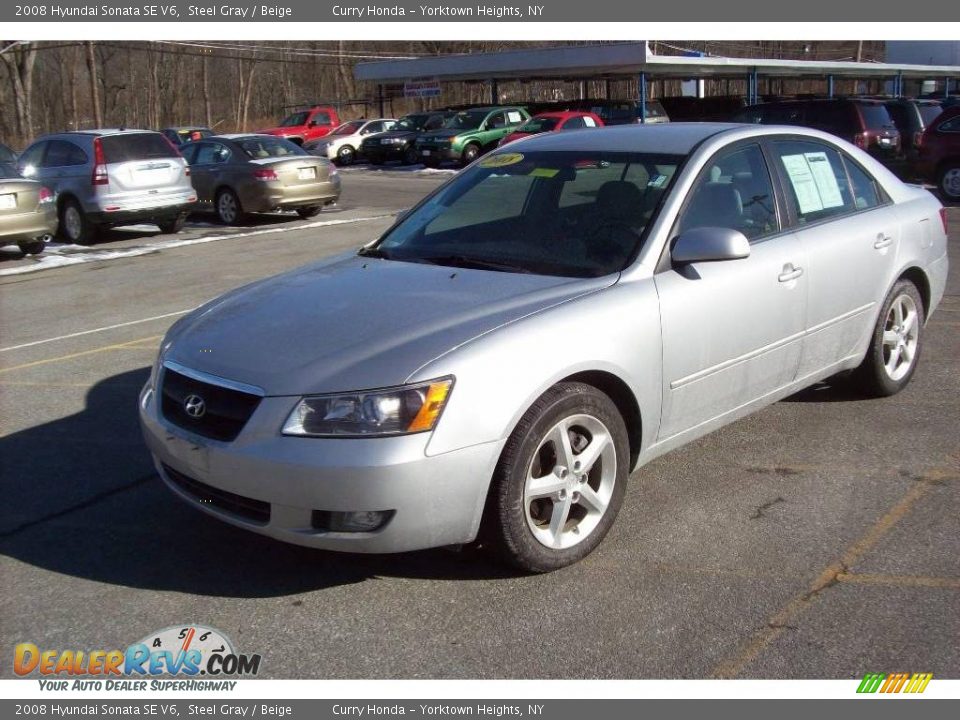 2008 Hyundai Sonata SE V6 Steel Gray / Beige Photo #21