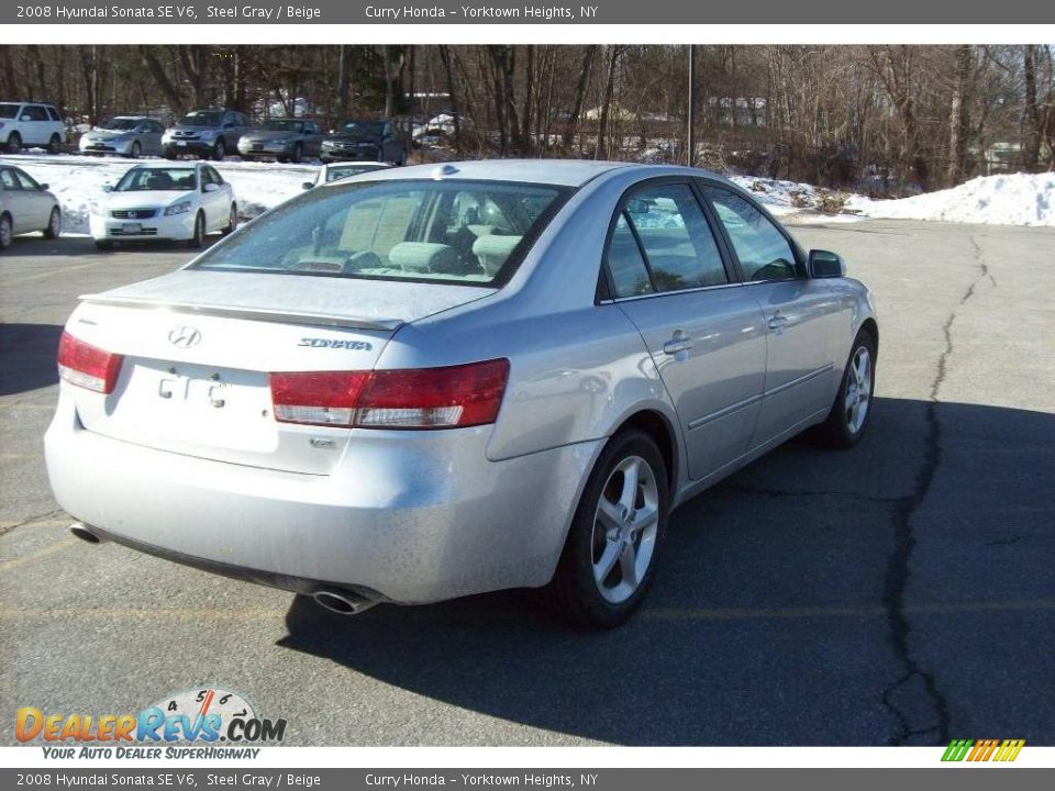 2008 Hyundai Sonata SE V6 Steel Gray / Beige Photo #22