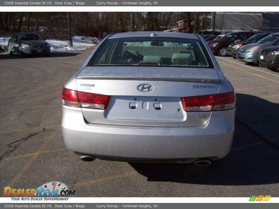 2008 Hyundai Sonata SE V6 Steel Gray / Beige Photo #23