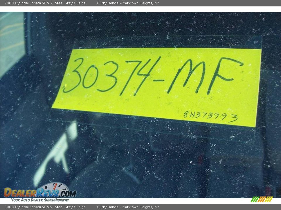 2008 Hyundai Sonata SE V6 Steel Gray / Beige Photo #25