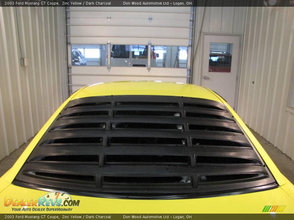 2003 Ford Mustang GT Coupe Zinc Yellow / Dark Charcoal Photo #7