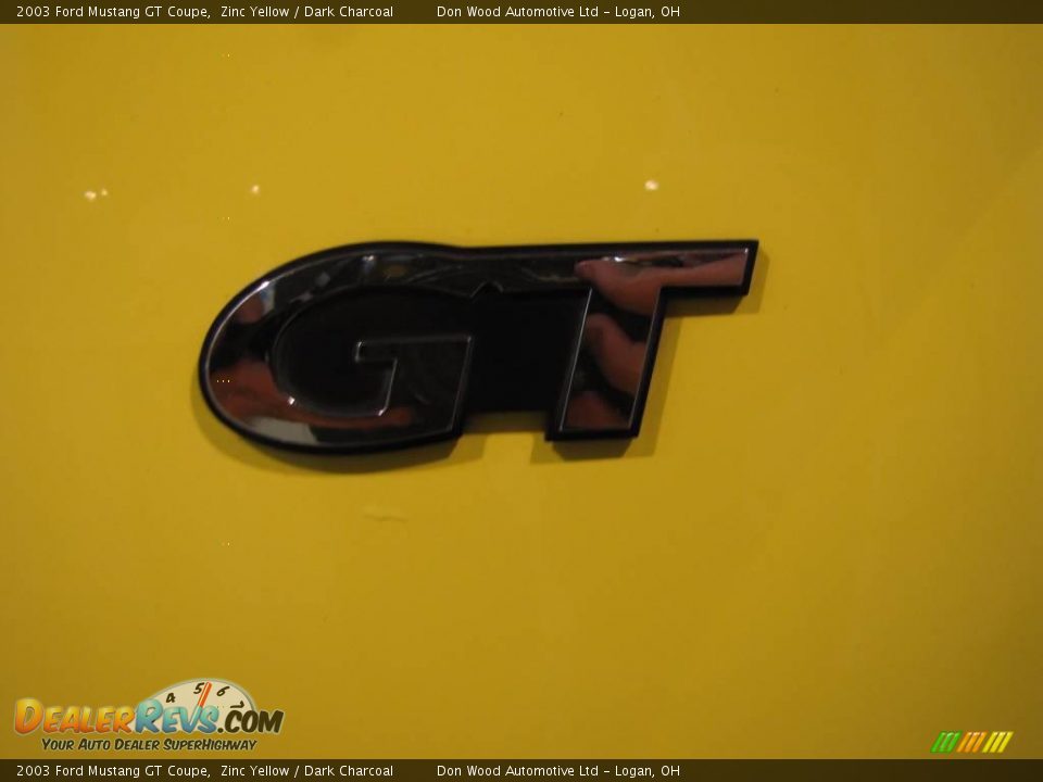 2003 Ford Mustang GT Coupe Zinc Yellow / Dark Charcoal Photo #8