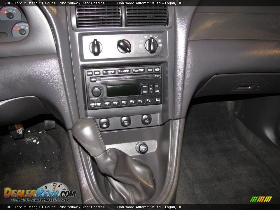 2003 Ford Mustang GT Coupe Zinc Yellow / Dark Charcoal Photo #10