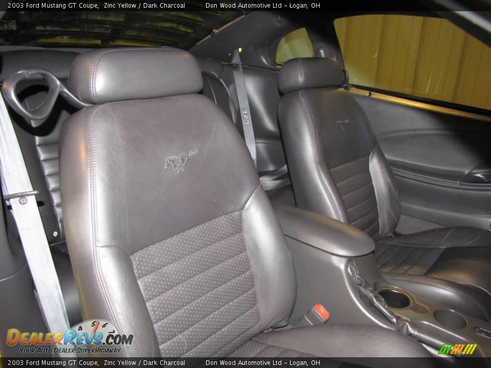 2003 Ford Mustang GT Coupe Zinc Yellow / Dark Charcoal Photo #14