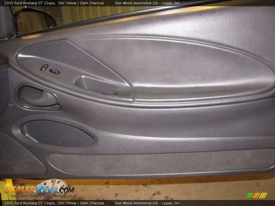 2003 Ford Mustang GT Coupe Zinc Yellow / Dark Charcoal Photo #16