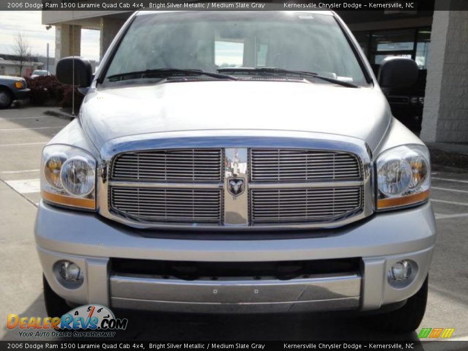 2006 Dodge Ram 1500 Laramie Quad Cab 4x4 Bright Silver Metallic / Medium Slate Gray Photo #8