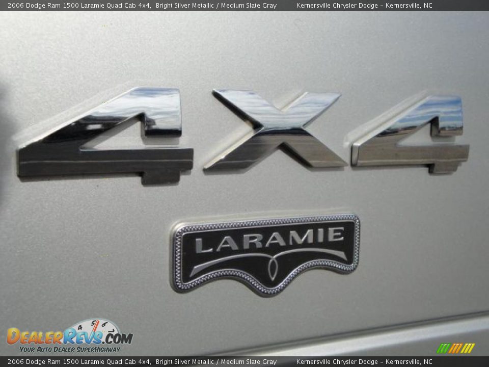 2006 Dodge Ram 1500 Laramie Quad Cab 4x4 Bright Silver Metallic / Medium Slate Gray Photo #10