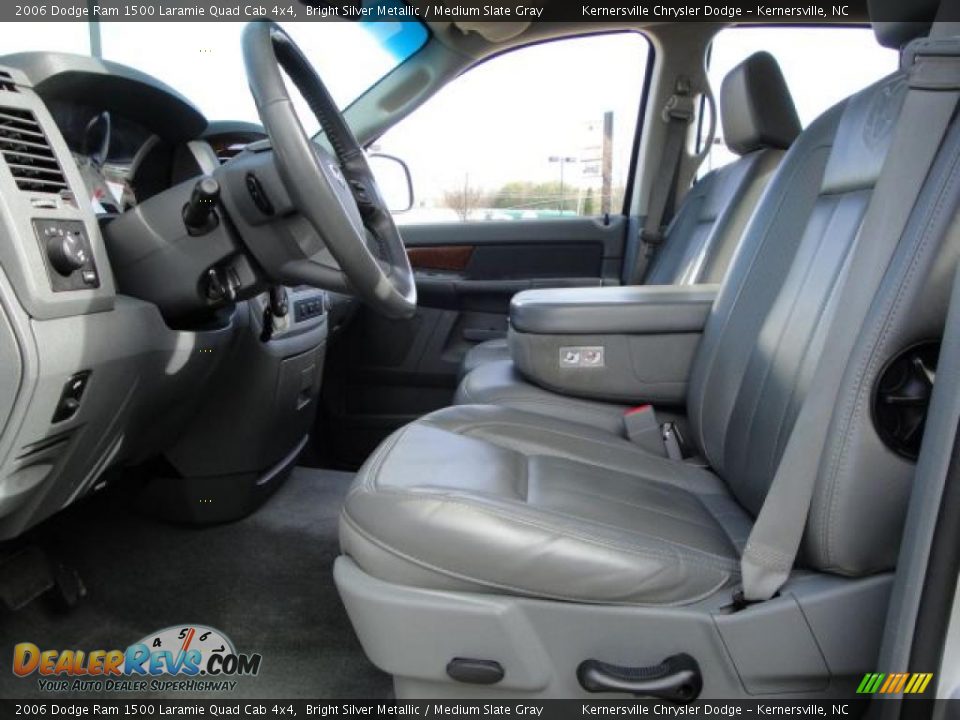 2006 Dodge Ram 1500 Laramie Quad Cab 4x4 Bright Silver Metallic / Medium Slate Gray Photo #18