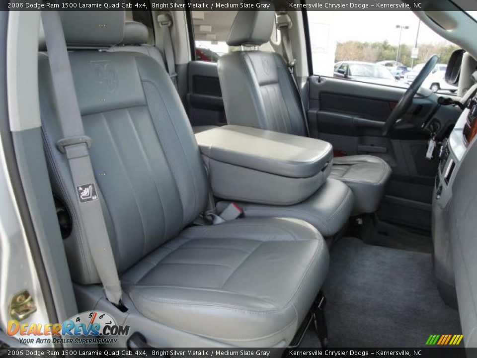2006 Dodge Ram 1500 Laramie Quad Cab 4x4 Bright Silver Metallic / Medium Slate Gray Photo #23