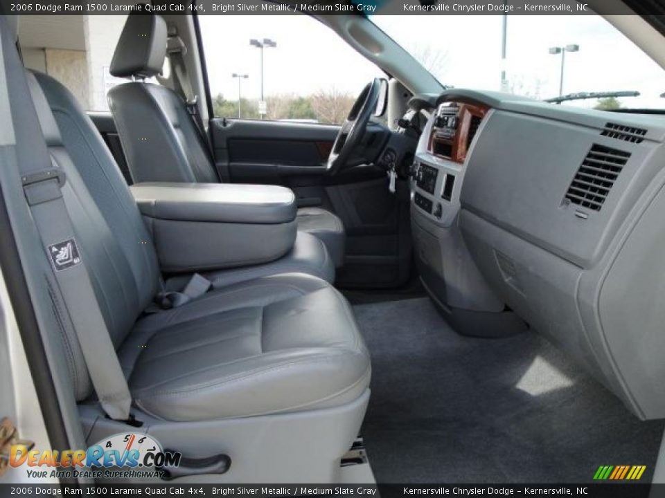 2006 Dodge Ram 1500 Laramie Quad Cab 4x4 Bright Silver Metallic / Medium Slate Gray Photo #24