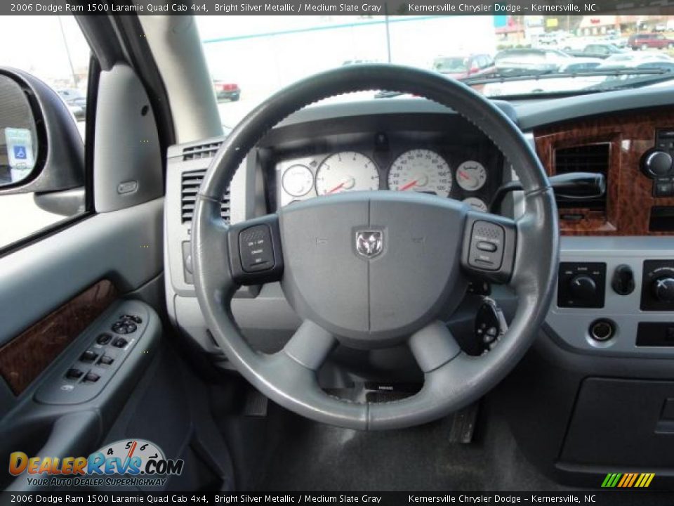 2006 Dodge Ram 1500 Laramie Quad Cab 4x4 Bright Silver Metallic / Medium Slate Gray Photo #31